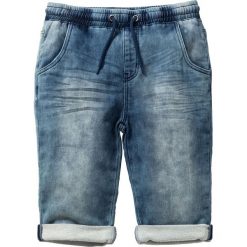 Bermudy z miękkiego dżinsu bonprix niebieski "stone". Niebieskie spodnie chłopięce bonprix, bez wzorów, z dzianiny. Za 79,99 zł.