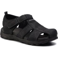 Sandały LANETTI - MS17011-2 Black. Czarne klapki męskie Lanetti, bez wzorów, ze skóry ekologicznej. Za 89,99 zł.