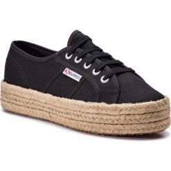 Espadryle SUPERGA - 2730 Cotropew S00CF20 Black 999. Czarne espadryle damskie Superga, bez wzorów, z tworzywa sztucznego, bez obcasa, na płaskiej podeszwie. Za 279,00 zł.
