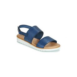 Sandały Casual Attitude JALAYEPE. Niebieskie sandały damskie Casual Attitude, bez wzorów, casualowe, bez obcasa, bez zapięcia. Za 167,30 zł.