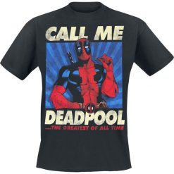 T-shirty męskie z nadrukiem: Deadpool Call Me Deadpool T-Shirt czarny