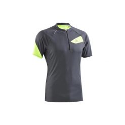 Koszulka do biegania krótki rękaw Trail męska. Szare t-shirty męskie marki KALENJI, m, z elastanu, z krótkim rękawem, do biegania. W wyprzedaży za 39,99 zł.