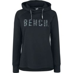 Bluzy damskie: Bench Logo Hoodie Bluza z kapturem damska czarny