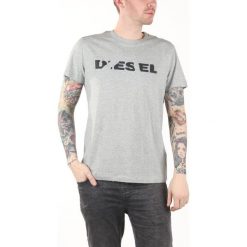 Diesel T-Diego Koszulka Szary. Szare podkoszulki męskie Diesel, xxl, z haftami, z bawełny, bez kołnierzyka, krótkie. Za 214,95 zł.