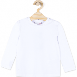 Koszulka. Białe t-shirty chłopięce marki KINDERGARTEN, z aplikacjami, z elastanu, z długim rękawem. Za 19,90 zł.