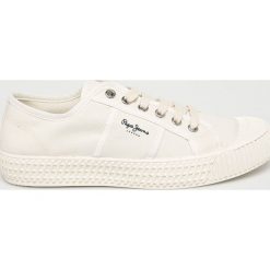 Pepe Jeans - Tenisówki Belife. Niebieskie trampki i tenisówki damskie Pepe Jeans, bez wzorów, z jeansu, na sznurówki. W wyprzedaży za 219,90 zł.