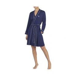 Ralph Lauren Szlafrok Brushed French Terry, Szlafrok Brushed French Terry | Z. Niebieskie szlafroki damskie Ralph Lauren, s, bez wzorów, bez rękawów, bez kaptura. W wyprzedaży za 545,85 zł.