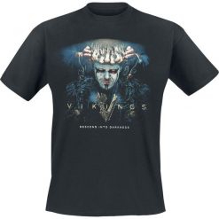 Vikings Descend Into Darkness T-Shirt czarny. Czarne t-shirty męskie Vikings, l, z nadrukiem, z okrągłym kołnierzem. Za 74,90 zł.