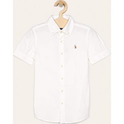 Polo Ralph Lauren - Koszula dziecięca 128-176 cm. Białe bluzki dziewczęce Polo Ralph Lauren, bez wzorów, z bawełny, polo, z krótkim rękawem, krótkie, bez kaptura. Za 259,90 zł.