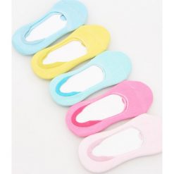 Bielizna dziewczęca: Skarpety balerinki 5 pack - Żółty