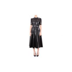 Sukienki długie Msgm 2541MDA17184618. Czarne sukienki damskie MSGM, bez wzorów, bez kołnierzyka, bez rękawów, długie. Za 1488,69 zł.