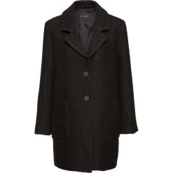 Płaszcz boucle w kratę bonprix czarny. Czarne płaszcze damskie bonprix, klasyczne. Za 139,99 zł.