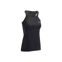 Top fitness kardio 900 damski. Czarne topy sportowe damskie DOMYOS, z elastanu. Za 64,99 zł.