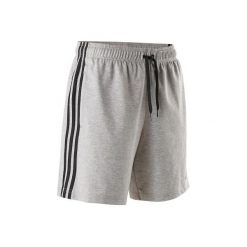 Spodenki Gym & Pilates 3S 500. Szare spodenki i szorty męskie Adidas, s, bez wzorów, z bawełny. Za 99,99 zł.