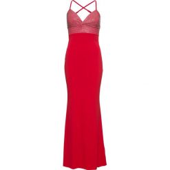 Sukienka bonprix czerwony. Czerwone sukienki damskie bonprix, z aplikacjami, bez kołnierzyka, bez rękawów. Za 149,99 zł.