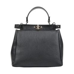 Mangotti Skórzana torba SS19MG1500 Nero. Torebki klasyczne damskie Mangotti, bez wzorów, bez dodatków. W wyprzedaży za 346,00 zł.