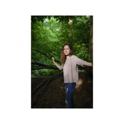 T-shirt oversized/ z organicznej bawełny. Brązowe t-shirty damskie marki Siss, m, z bawełny. Za 145,00 zł.
