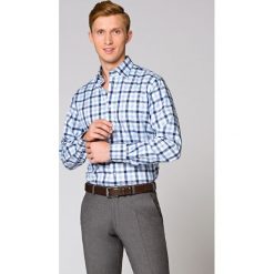 Koszula Mixkolor w Kratę Alma. Szare koszule męskie LANCERTO, m, z haftami, z bawełny, eleganckie. Za 299,90 zł.