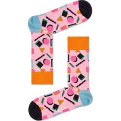 Happy Socks - Skarpetki Nineties. Różowe skarpetki damskie marki Happy Socks, z bawełny. W wyprzedaży za 29,90 zł.