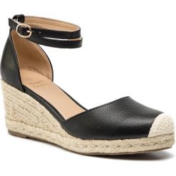 Espadryle JENNY FAIRY - LS4971-06 Black. Czarne espadryle damskie Jenny Fairy, bez wzorów, ze skóry ekologicznej, bez obcasa, na obcasie. Za 99,99 zł.