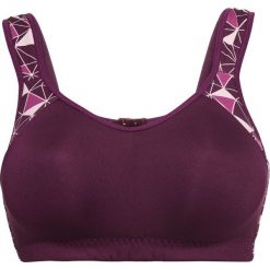 Biustonosz sportowy bonprix lila z nadrukiem. Brązowe biustonosze sportowe marki Puma, z bawełny. Za 74,99 zł.