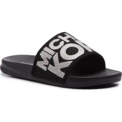 Klapki MICHAEL MICHAEL KORS - Zia-Jett Jae Black/White. Czarne sandały dziewczęce z materiału. W wyprzedaży za 189,00 zł.