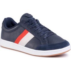 Sneakersy LACOSTE - Carnaby Ace 120 1 Sma 7-39SMA0015325 Nvy/Org. Niebieskie sneakersy męskie Lacoste, bez zapięcia. Za 529,00 zł.