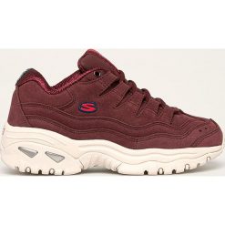 Skechers - Buty skórzane. Brązowe buty sportowe damskie Skechers, bez wzorów, ze skóry, sportowe. W wyprzedaży za 279,90 zł.