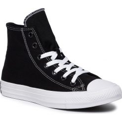 Trampki CONVERSE - Ctas Hi 165091C Blacj/Enamel Red/White. Czarne półbuty damskie Converse, bez wzorów, z gumy, bez zapięcia. W wyprzedaży za 199,00 zł.