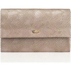 Kopertówka damska Felice F13 SNAKE złota - złoty. Żółte kopertówki damskie Felice, w paski, małe, bez dodatków. Za 49,99 zł.