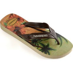 Havaianas - Japonki. Pomarańczowe kapcie męskie Havaianas, bez wzorów, z materiału. W wyprzedaży za 49,90 zł.