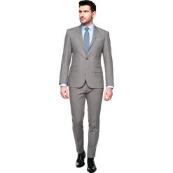 Garnitury: garnitur willow 311 szary slim fit