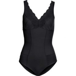Body shape Level 2 bonprix czarny. Czarne body damskie bonprix, w paski, z tkaniny. Za 89,99 zł.