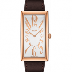PROMOCJA ZEGAREK TISSOT Heritage T117.509.36.032.00. Żółte, analogowe zegarki męskie TISSOT, złote. W wyprzedaży za 1936,00 zł.