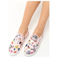Trampki damskie slip on: Różowe Slip On Terrora