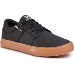 Tenisówki SUPRA - Stacks Vulc II 08029-024-M Black Tuf/Lt Gum. Czarne półbuty męskie Supra, na co dzień, bez wzorów, ze skóry, bez zapięcia. Za 299,00 zł.