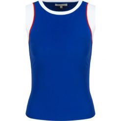 Top Patrizia Pepe 2M3759/AZ26-J2CT. Niebieskie bluzki damskie Patrizia Pepe, m, bez wzorów, z elastanu, polo, bez rękawów. W wyprzedaży za 239,00 zł.