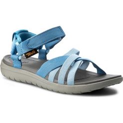 Sandały TEVA - Sanborn Sandal 1015161 Blue. Niebieskie klapki damskie Teva, bez wzorów, z tworzywa sztucznego, bez obcasa. W wyprzedaży za 189,00 zł.