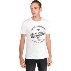 Jack & Jones Rafa Koszulka Biały. Białe podkoszulki męskie Jack & Jones, s, z nadrukiem, z bawełny, z krótkim rękawem. Za 57,95 zł.