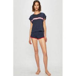 Calvin Klein Underwear - Piżama. Szare piżamy damskie Calvin Klein Underwear, s, z nadrukiem, z elastanu, bez rękawów. W wyprzedaży za 179,90 zł.