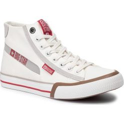 Trampki BIG STAR - EE174080 White. Białe półbuty męskie BIG STAR, bez wzorów, z gumy, retro, bez zapięcia. W wyprzedaży za 129,00 zł.