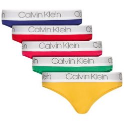 Komplet 5 par fig klasycznych Calvin Klein Underwear 000QD6014E. Figi damskie Calvin Klein Underwear, s, bez wzorów, z elastanu. Za 269,00 zł.