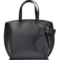 Torebki klasyczne damskie: Skórzana torebka w kolorze czarnym – 40 x 26 x 13 cm