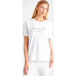 T-SHIRT KABUKI weekend max mara. T-shirty damskie Weekend Max Mara, l, bez wzorów, z materiału, bez kołnierzyka. W wyprzedaży za 191,40 zł.