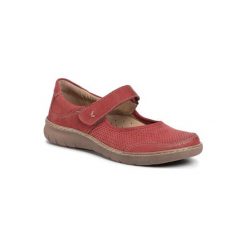 GO SOFT RITA-05 Czerwony. Czerwone baleriny damskie GO SOFT, bez wzorów, ze skóry, bez obcasa. Za 139,99 zł.