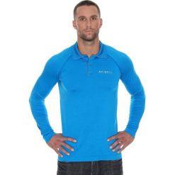 Brubeck Koszulka męska polo Prestige z długim rękawem niebieska r. L (LS10620). Niebieskie koszulki sportowe męskie Brubeck, m, z długim rękawem. Za 215,89 zł.