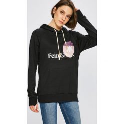 Femi Stories - Bluza ALVA. Czarne bluzy damskie z kieszeniami marki Femi Stories, s, z nadrukiem, z elastanu, z kapturem. W wyprzedaży za 199,90 zł.