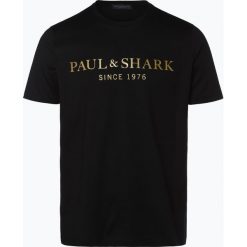Paul & Shark - T-shirt męski, czarny. Czarne t-shirty męskie Paul & Shark, xl, z aplikacjami, z bawełny, eleganckie, bez kołnierzyka. Za 399,95 zł.