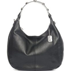 Torebki klasyczne damskie: Skórzana torebka w kolorze czarnym – 38 x 27 x 10 cm