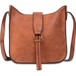 Torebka na ramię bonprix koniakowy. Pomarańczowe torebki klasyczne damskie bonprix, bez wzorów, ze skóry, eleganckie, na ramię, bez dodatków. Za 99,99 zł.